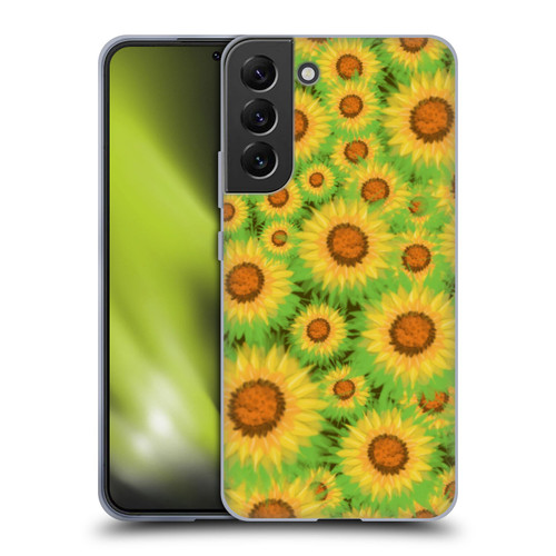 Grace Illustration Lovely Floral Sunflower Soft Gel Case for Samsung Galaxy S22+ 5G
