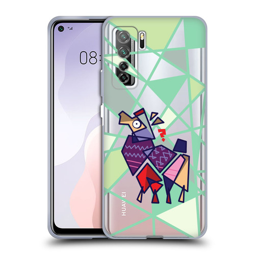 Grace Illustration Llama Cubist Soft Gel Case for Huawei Nova 7 SE/P40 Lite 5G