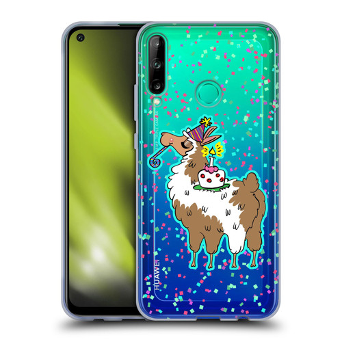 Grace Illustration Llama Birthday Soft Gel Case for Huawei P40 lite E