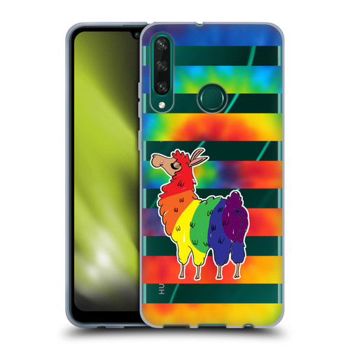 Grace Illustration Llama Pride Soft Gel Case for Huawei Y6p