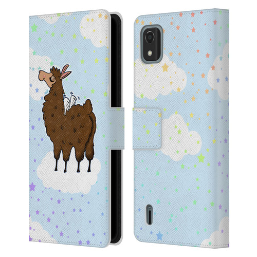 Grace Illustration Llama Pegasus Leather Book Wallet Case Cover For Nokia C2 2nd Edition