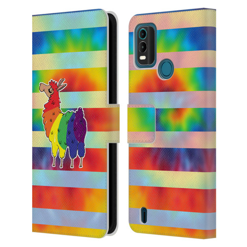 Grace Illustration Llama Pride Leather Book Wallet Case Cover For Nokia G11 Plus