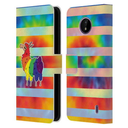 Grace Illustration Llama Pride Leather Book Wallet Case Cover For Nokia C10 / C20