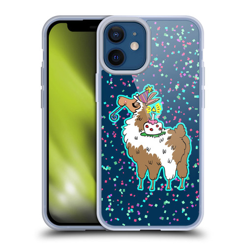 Grace Illustration Llama Birthday Soft Gel Case for Apple iPhone 12 Mini