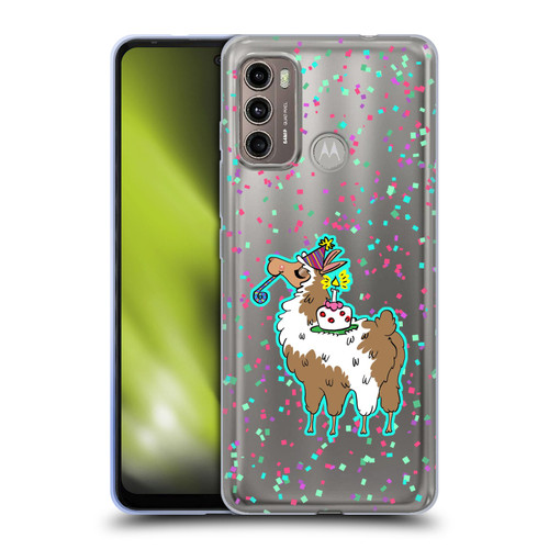 Grace Illustration Llama Birthday Soft Gel Case for Motorola Moto G60 / Moto G40 Fusion