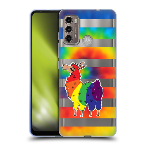Grace Illustration Llama Pride Soft Gel Case for Motorola Moto G60 / Moto G40 Fusion
