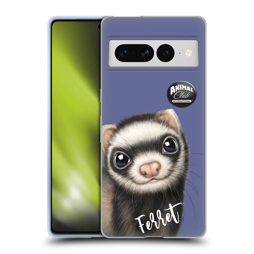 Animal Club International Faces Ferret Soft Gel Case for Google Pixel 7 Pro