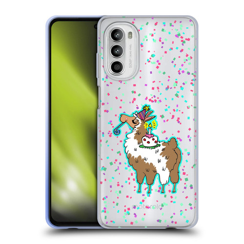 Grace Illustration Llama Birthday Soft Gel Case for Motorola Moto G52