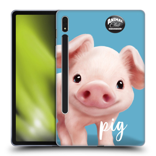 Animal Club International Faces Pig Soft Gel Case for Samsung Galaxy Tab S8