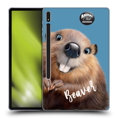 Animal Club International Faces Beaver Soft Gel Case for Samsung Galaxy Tab S8 Plus