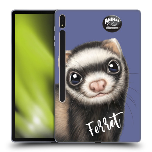 Animal Club International Faces Ferret Soft Gel Case for Samsung Galaxy Tab S8 Plus