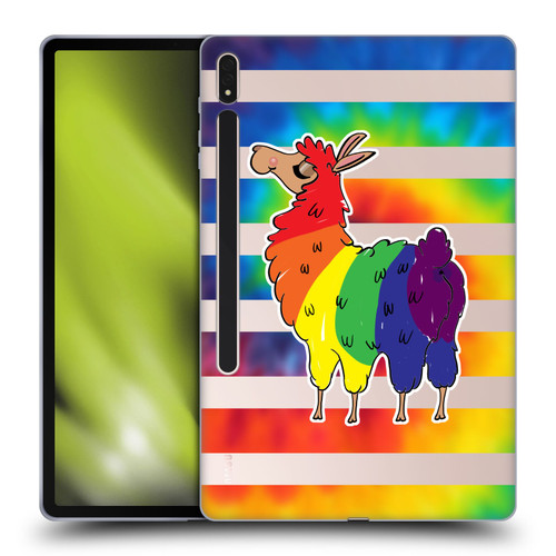 Grace Illustration Llama Pride Soft Gel Case for Samsung Galaxy Tab S8 Plus