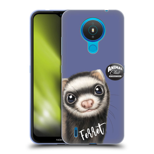 Animal Club International Faces Ferret Soft Gel Case for Nokia 1.4