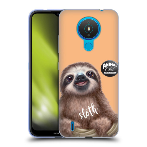 Animal Club International Faces Sloth Soft Gel Case for Nokia 1.4