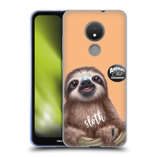 Animal Club International Faces Sloth Soft Gel Case for Nokia C21