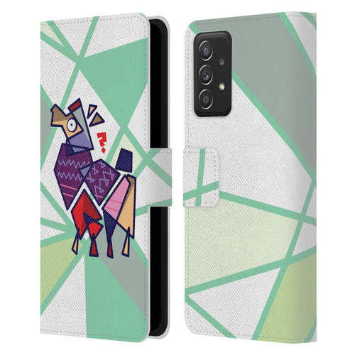 Grace Illustration Llama Cubist Leather Book Wallet Case Cover For Samsung Galaxy A53 5G (2022)