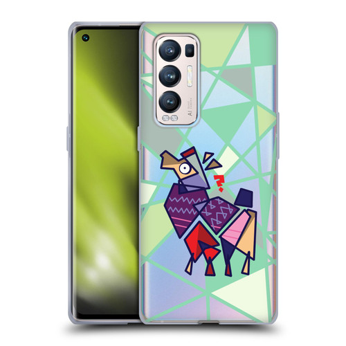 Grace Illustration Llama Cubist Soft Gel Case for OPPO Find X3 Neo / Reno5 Pro+ 5G