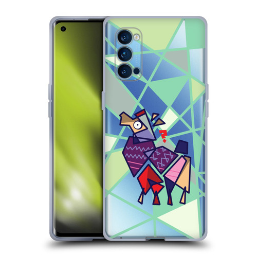 Grace Illustration Llama Cubist Soft Gel Case for OPPO Reno 4 Pro 5G