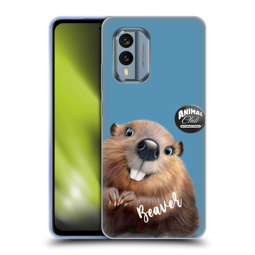 Animal Club International Faces Beaver Soft Gel Case for Nokia X30