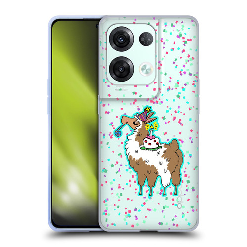 Grace Illustration Llama Birthday Soft Gel Case for OPPO Reno8 Pro