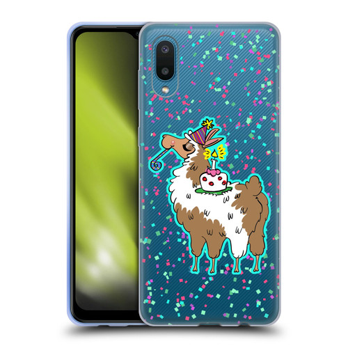 Grace Illustration Llama Birthday Soft Gel Case for Samsung Galaxy A02/M02 (2021)