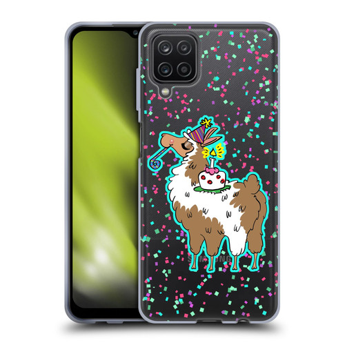 Grace Illustration Llama Birthday Soft Gel Case for Samsung Galaxy A12 (2020)