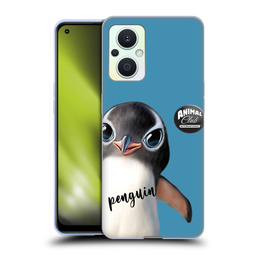 Animal Club International Faces Penguin Soft Gel Case for OPPO Reno8 Lite