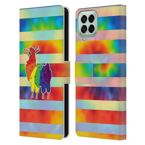 Grace Illustration Llama Pride Leather Book Wallet Case Cover For Samsung Galaxy M33 (2022)