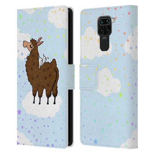 Grace Illustration Llama Pegasus Leather Book Wallet Case Cover For Xiaomi Redmi Note 9 / Redmi 10X 4G