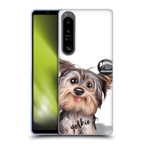 Animal Club International Faces Yorkie Soft Gel Case for Sony Xperia 1 IV