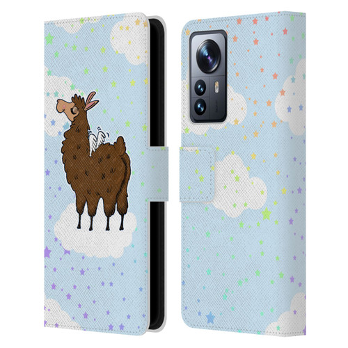 Grace Illustration Llama Pegasus Leather Book Wallet Case Cover For Xiaomi 12 Pro