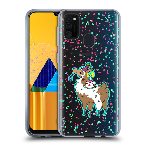 Grace Illustration Llama Birthday Soft Gel Case for Samsung Galaxy M30s (2019)/M21 (2020)