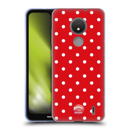 Animal Club International Patterns Polka Dots Red Soft Gel Case for Nokia C21