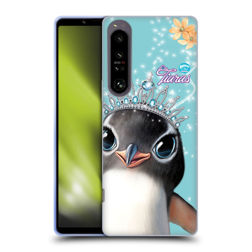 Animal Club International Royal Faces Penguin Soft Gel Case for Sony Xperia 1 IV