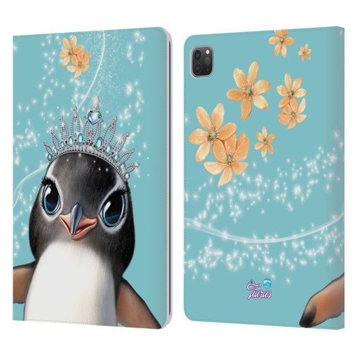 Animal Club International Royal Faces Penguin Leather Book Wallet Case Cover For Apple iPad Pro 11 2020 / 2021 / 2022