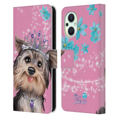 Animal Club International Royal Faces Yorkie Leather Book Wallet Case Cover For OPPO Reno8 Lite