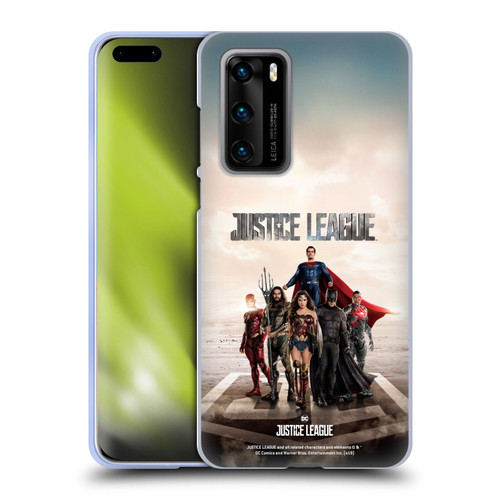 Justice League Movie Character Posters Group Soft Gel Case for Huawei P40 5G