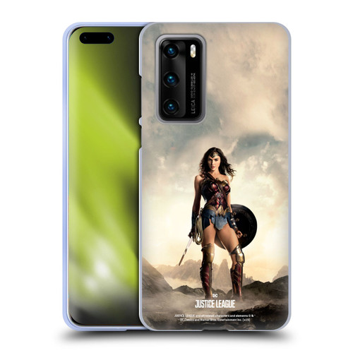Justice League Movie Character Posters Wonder Woman Soft Gel Case for Huawei P40 5G