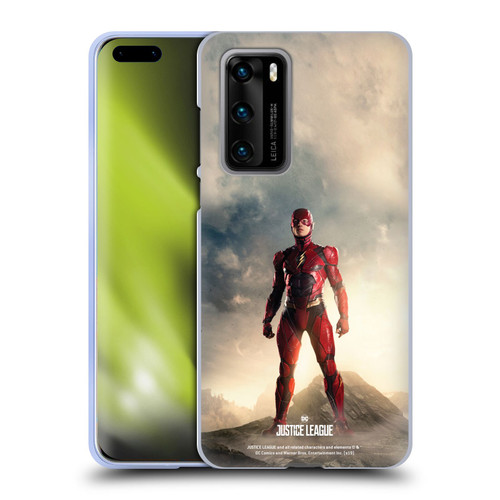 Justice League Movie Character Posters The Flash Soft Gel Case for Huawei P40 5G
