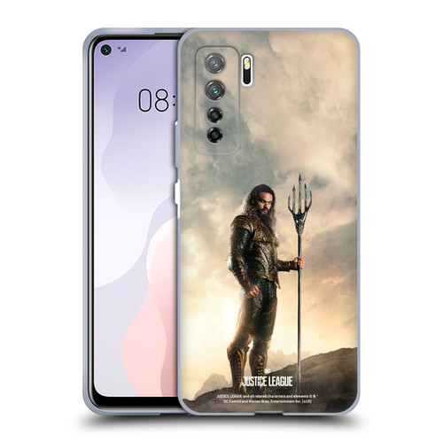 Justice League Movie Character Posters Aquaman Soft Gel Case for Huawei Nova 7 SE/P40 Lite 5G