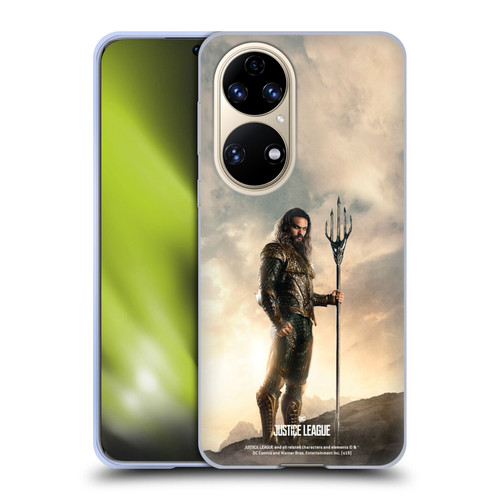 Justice League Movie Character Posters Aquaman Soft Gel Case for Huawei P50