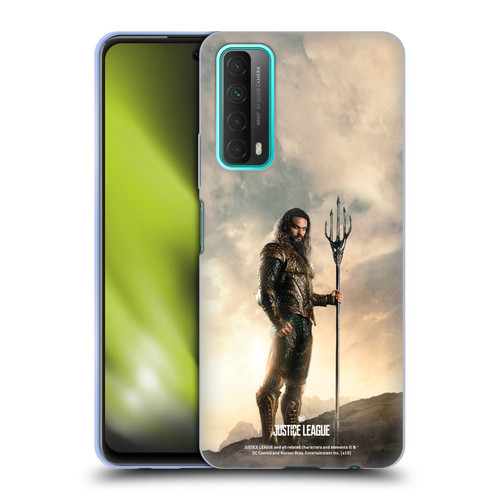 Justice League Movie Character Posters Aquaman Soft Gel Case for Huawei P Smart (2021)