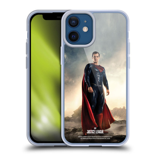 Justice League Movie Character Posters Superman Soft Gel Case for Apple iPhone 12 Mini