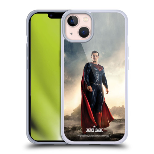 Justice League Movie Character Posters Superman Soft Gel Case for Apple iPhone 13