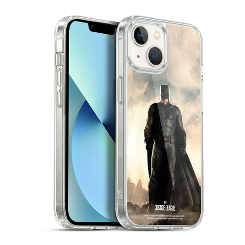 Justice League Movie Character Posters Batman Soft Gel Case for Apple iPhone 13