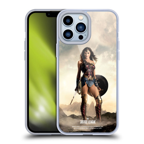 Justice League Movie Character Posters Wonder Woman Soft Gel Case for Apple iPhone 13 Pro Max