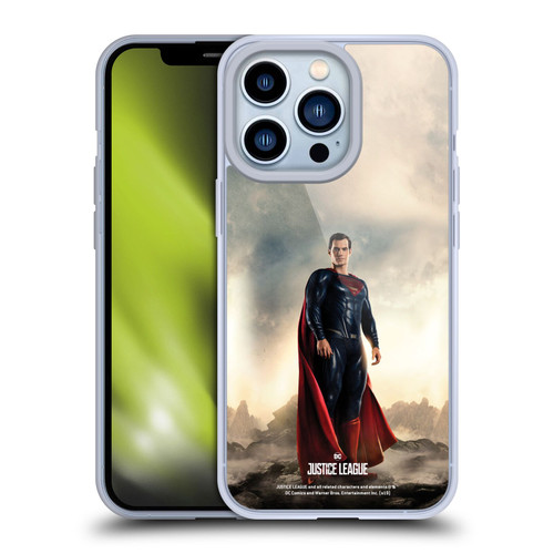 Justice League Movie Character Posters Superman Soft Gel Case for Apple iPhone 13 Pro