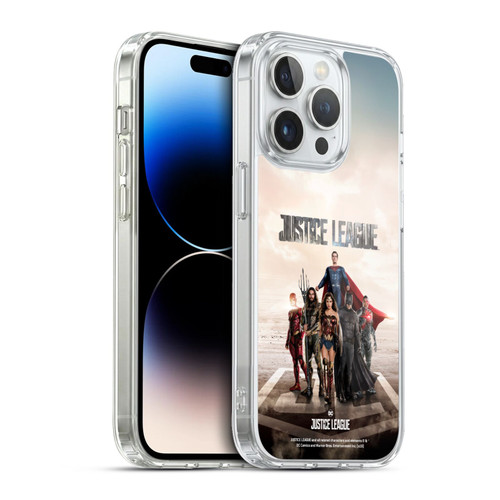 Justice League Movie Character Posters Group Soft Gel Case for Apple iPhone 13 Pro & MagSafe