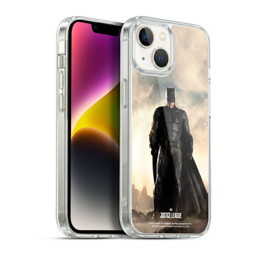 Justice League Movie Character Posters Batman Soft Gel Case for Apple iPhone 14