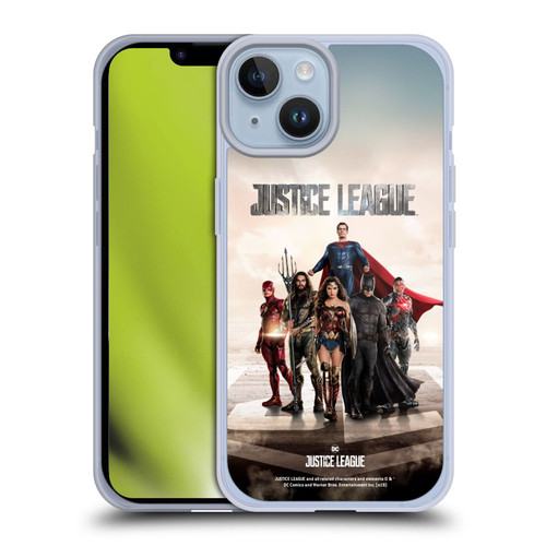 Justice League Movie Character Posters Group Soft Gel Case for Apple iPhone 14